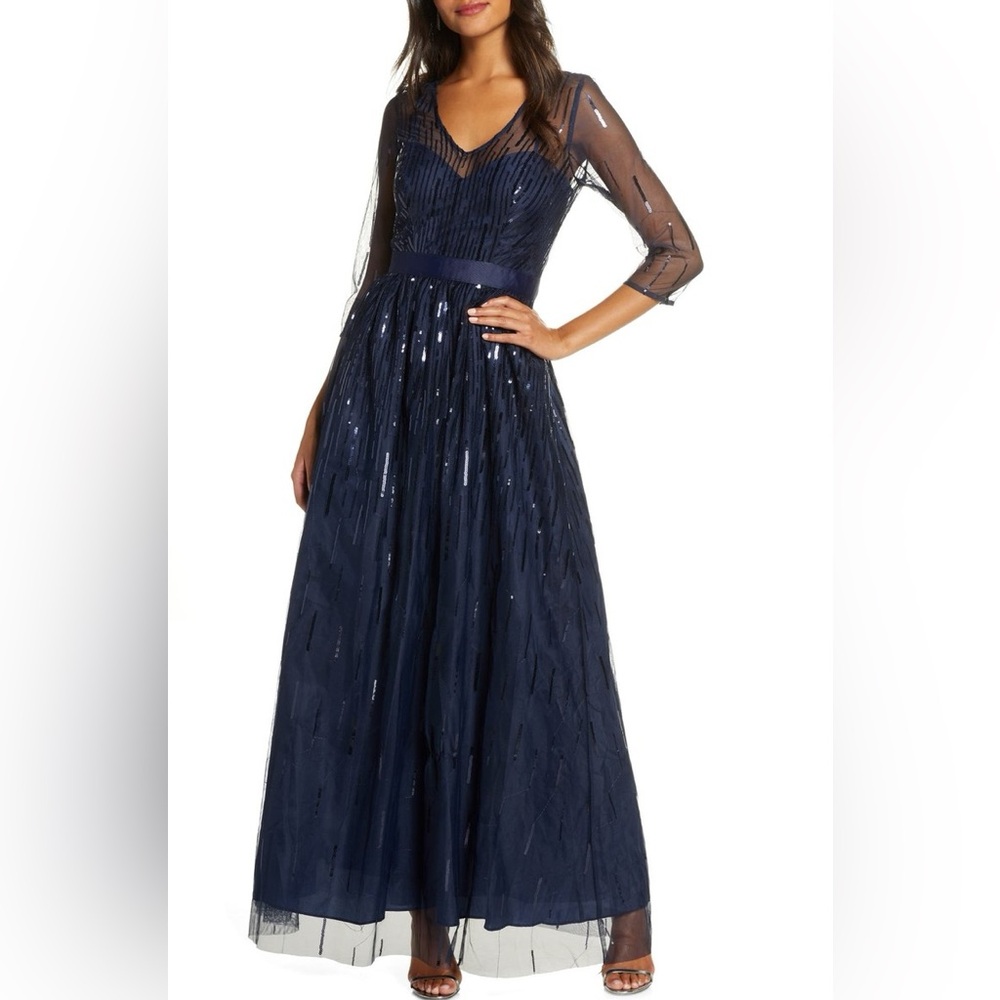 Eliza J Navy Evening Gown 10